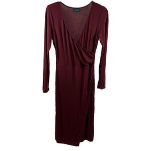 ModCloth Burgundy On The Town Dress Size S
